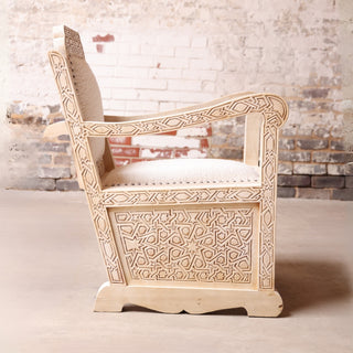 1920s French Moroccan Starburst Reclining Armchairs (Set of 2)
