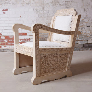 1920s French Moroccan Starburst Reclining Armchairs (Set of 2)
