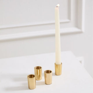 Gold Tune Candlesticks (Set of 4)
