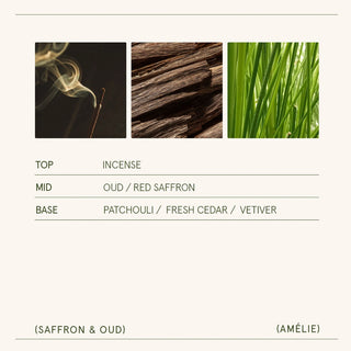 Amelie Saffron and Oud Candle
