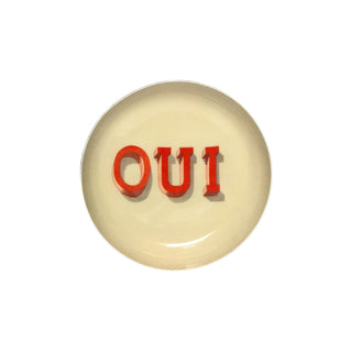Oui Enamel Printed Tray
