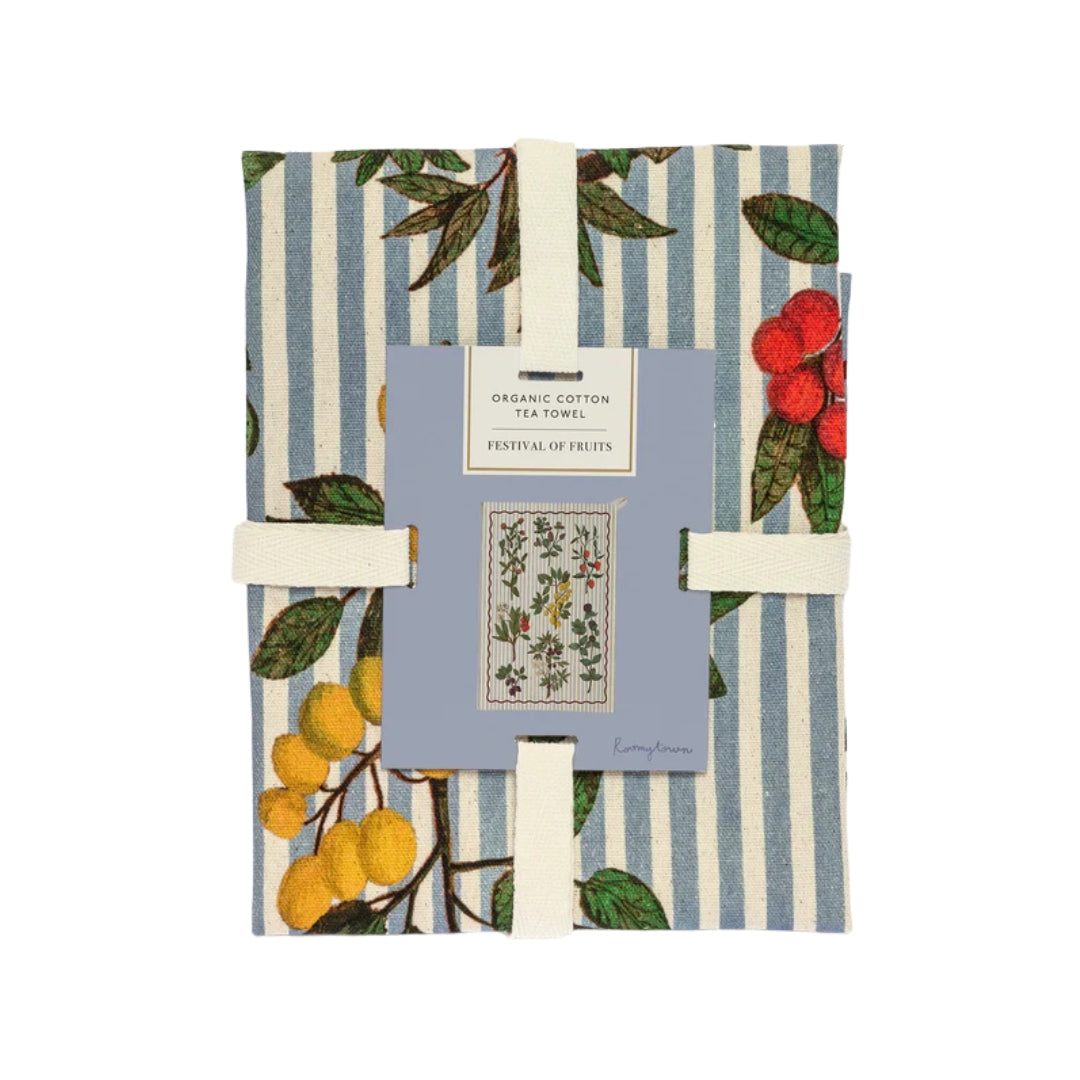 Organic Cotton Tea Towel - Festival of Fruits