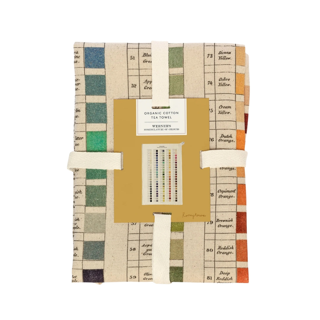 Organic Cotton Tea Towel - Werner's Nomenclature of Colours