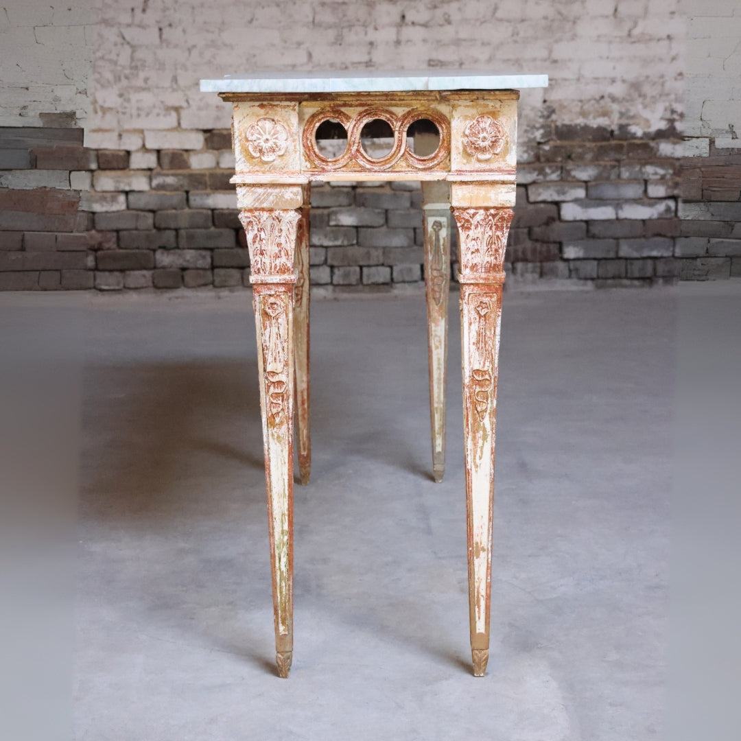 20th Century Italian Marble Top Console - Thumbnail 2