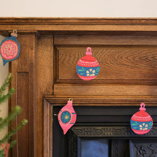 Holiday Baubles Sewn Garland
