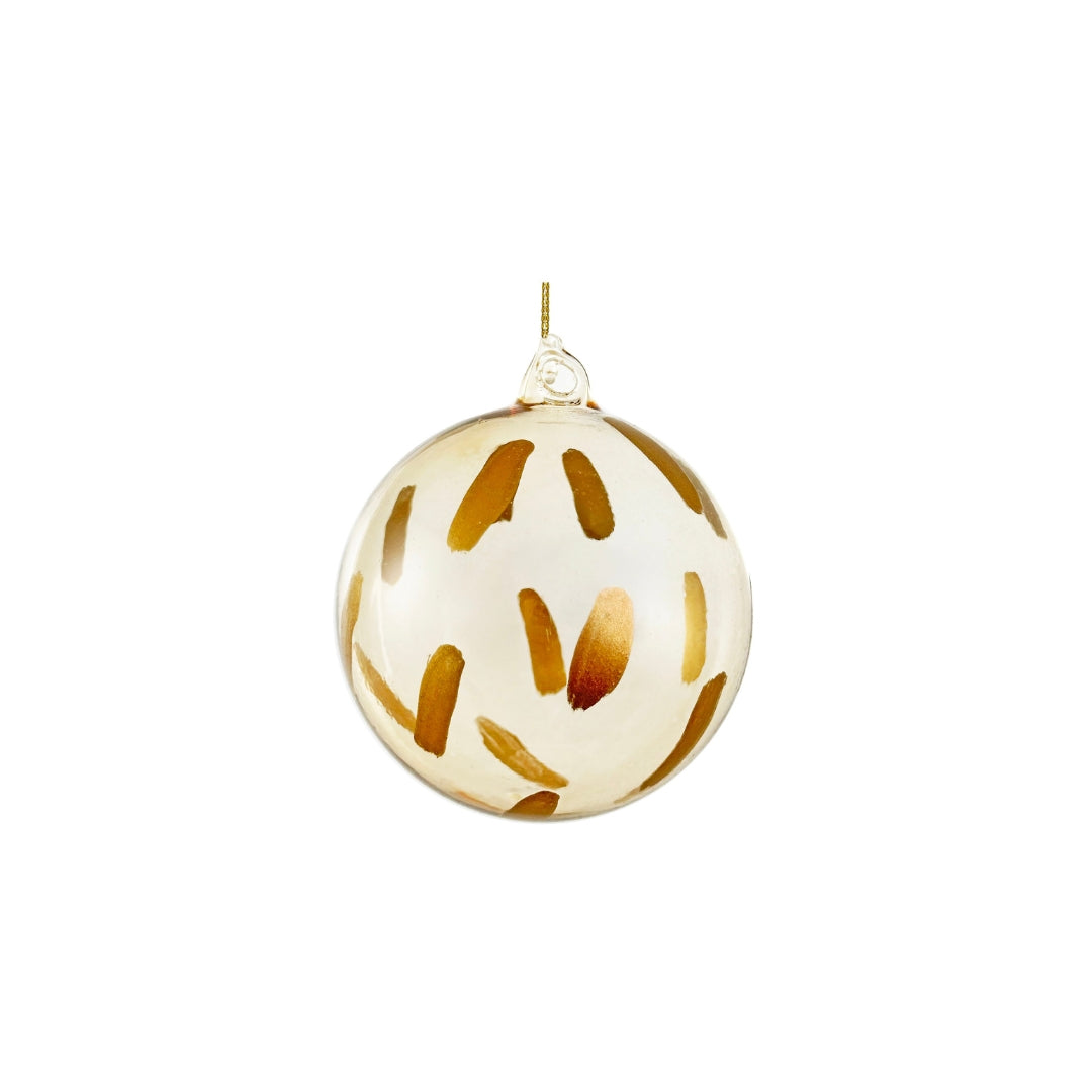 Glass with Gold Paint Ornament
