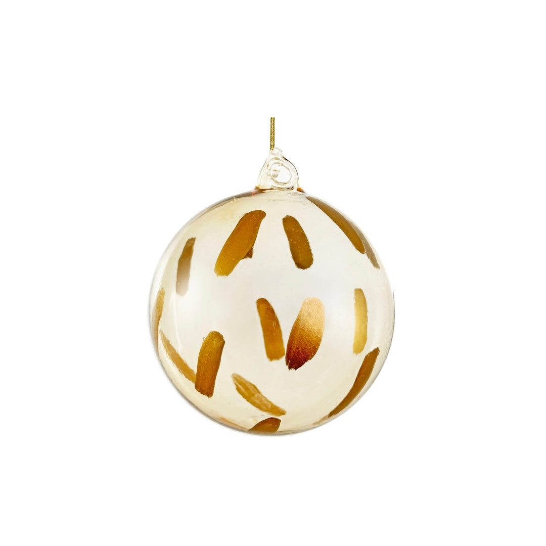 Glass with Gold Paint Ornament - Thumbnail 2