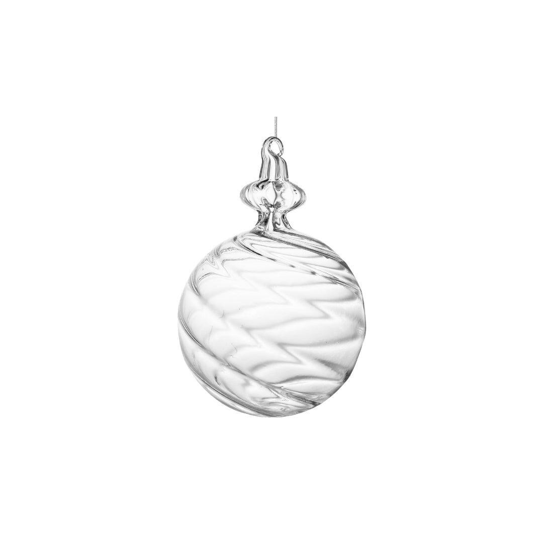 Glass Ball Twisted Drop Ornament