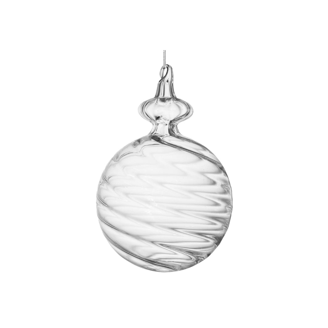 Glass Ball Twisted Drop Ornament - Thumbnail 2