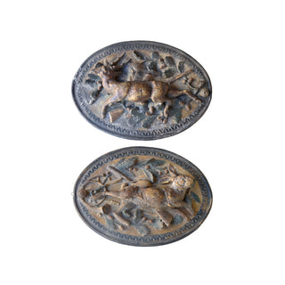 20th Century French Black Forest Styled Wall Medallions (Set of 2)
