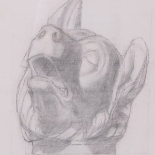 20th Century French Dog Drawing
