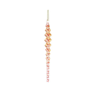 Pink Twisted Icicle Ornament

