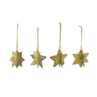 Assorted Gold 3D Snowflake Ornament
