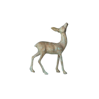 Verdigris Face Up Deer
