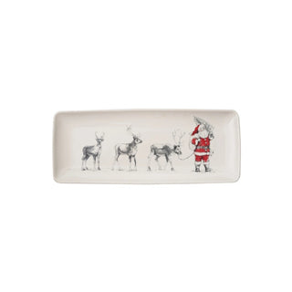 Santa Leading Reindeer Tray
