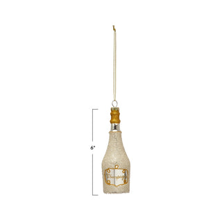 6" Champagne Bottle Ornament
