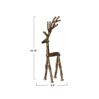 Antique Gold Twig Deer

