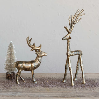 Antique Gold Twig Deer
