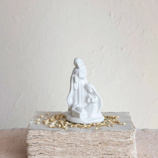 Stoneware Holy Family
