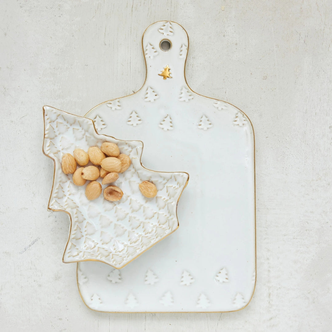 Holiday Tree Ceramic Cheese Board