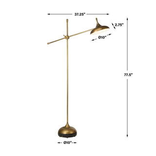 Kiss Adjustable Arm Floor Lamp   Michelangelo Marble
