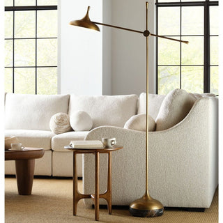 Kiss Adjustable Arm Floor Lamp   Michelangelo Marble
