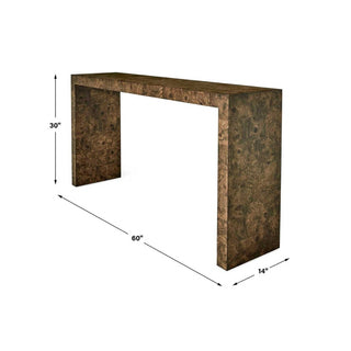Ingrain Console Table   Cocoa Brown
