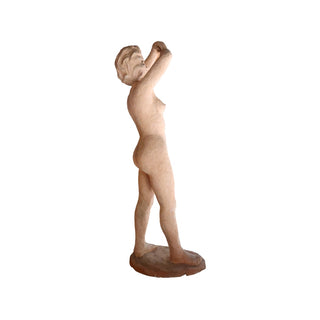 20th Century Clay Nude Female Statue
