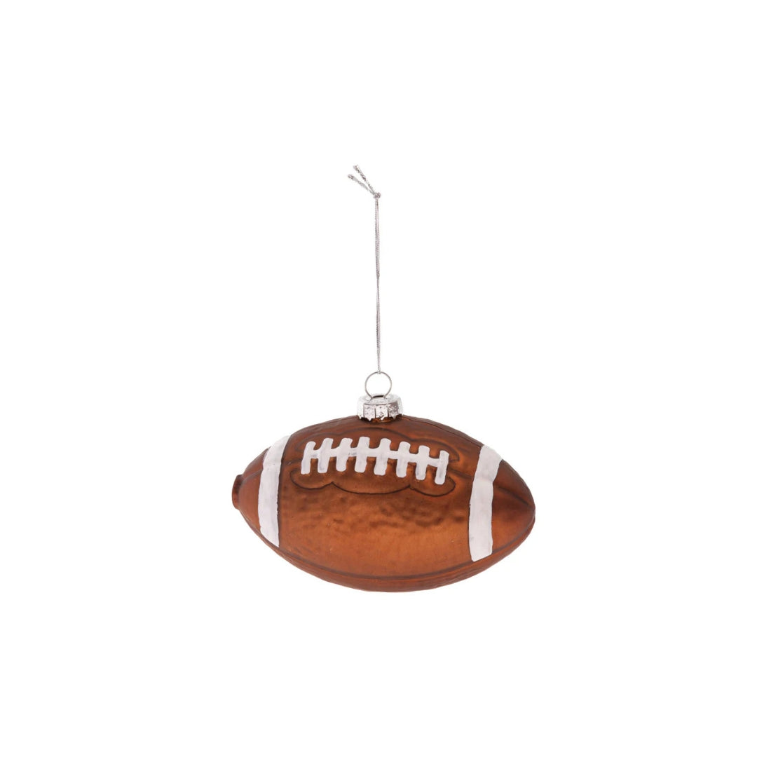 Glass Football Ornament