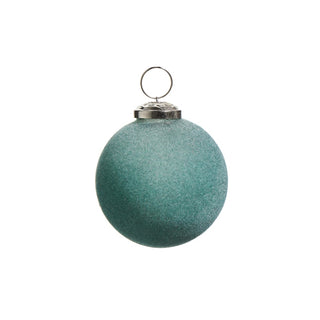 3" Seafoam Green Flocked Ornament
