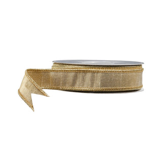 1 " x 10yd Gold Metallic Wired Ribbon
