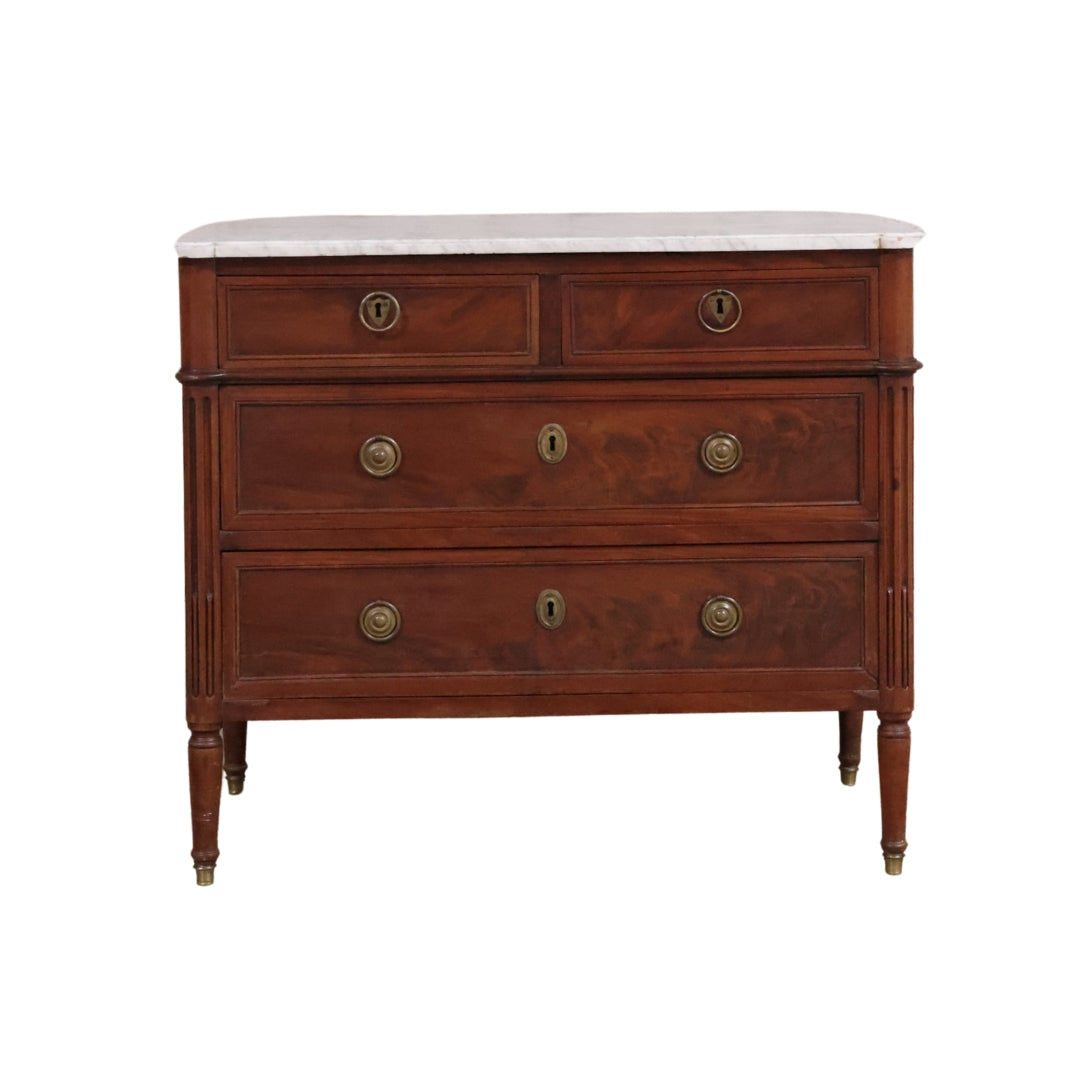 19th Century Louis XVI 3 Drawer Chest - Thumbnail 4