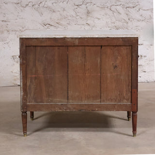 19th Century Louis XVI Chest with White Marble Top
