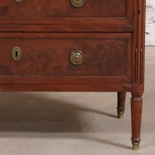 19th Century Louis XVI Chest with White Marble Top
