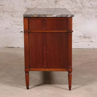 19th Century Louis XVI 3 Drawer Chest with Grey Marble Top
