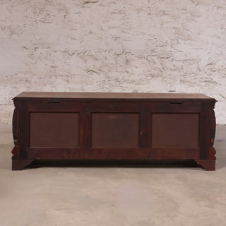 19th Century Italian Carved Oak Cassapanca
