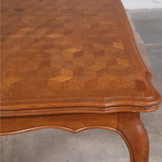 20th Century Oak English Paroquet Top Table with Cabriole Legs
