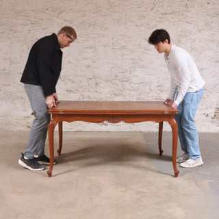 20th Century Oak English Paroquet Top Table with Cabriole Legs
