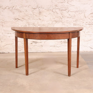 20th Century Walnut Demilune Table
