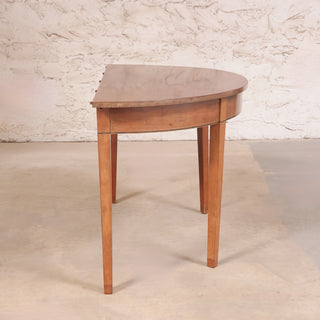 20th Century Walnut Demilune Table
