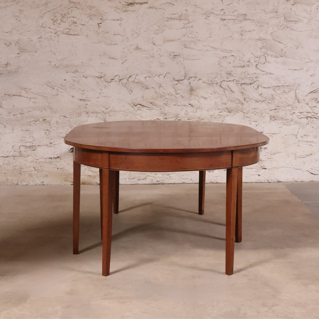 20th Century Walnut Demilune Table - Thumbnail 2