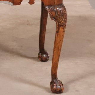 19th Century English Walnut Two Drawer Table
