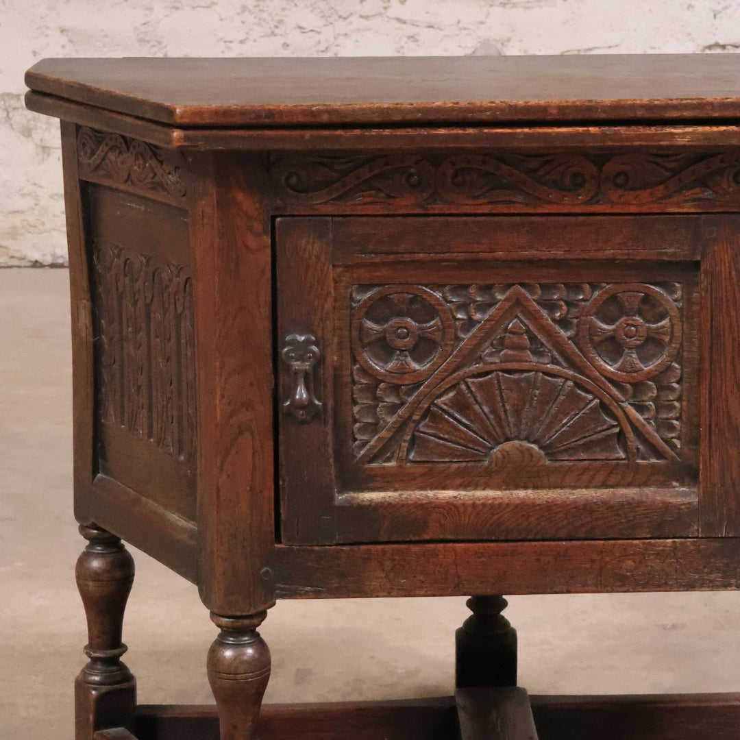 19th Century English Oak Credence Table - Thumbnail 5