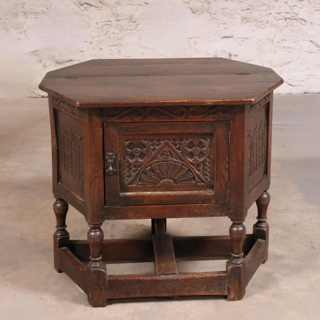 19th Century English Oak Credence Table - Thumbnail 3