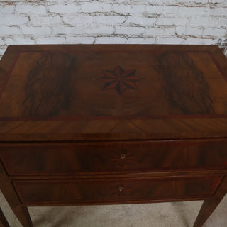 19th Century French Walnut Star Inlay Table (Set of 2)
