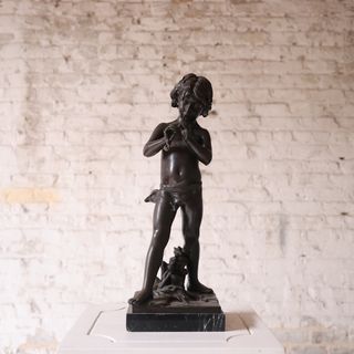 19th Century French Bronze Figural Sculpture of a Boy
