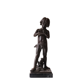 19th Century French Bronze Figural Sculpture of a Boy
