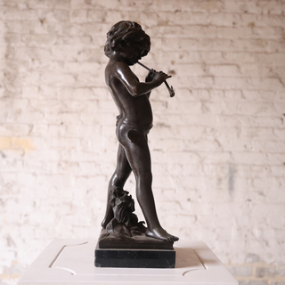 19th Century French Bronze Figural Sculpture of a Boy
