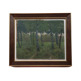 20th Century French Tree Line Painting
