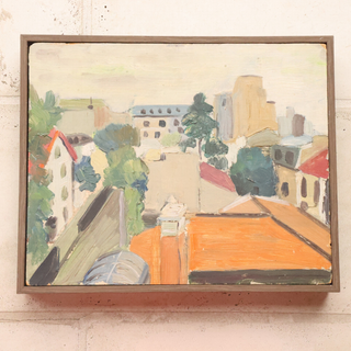 20th Century French Rooftops Painting
